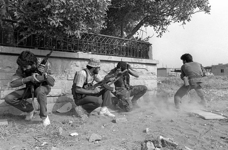 Civil war in Lebanon streets Civil war in Lebanon streets