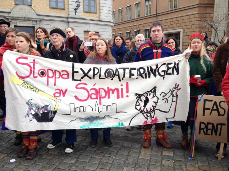Demonstration against the exploitation of the Sami people in Sweden Demonstration against the exploitation of the Sami people in Sweden